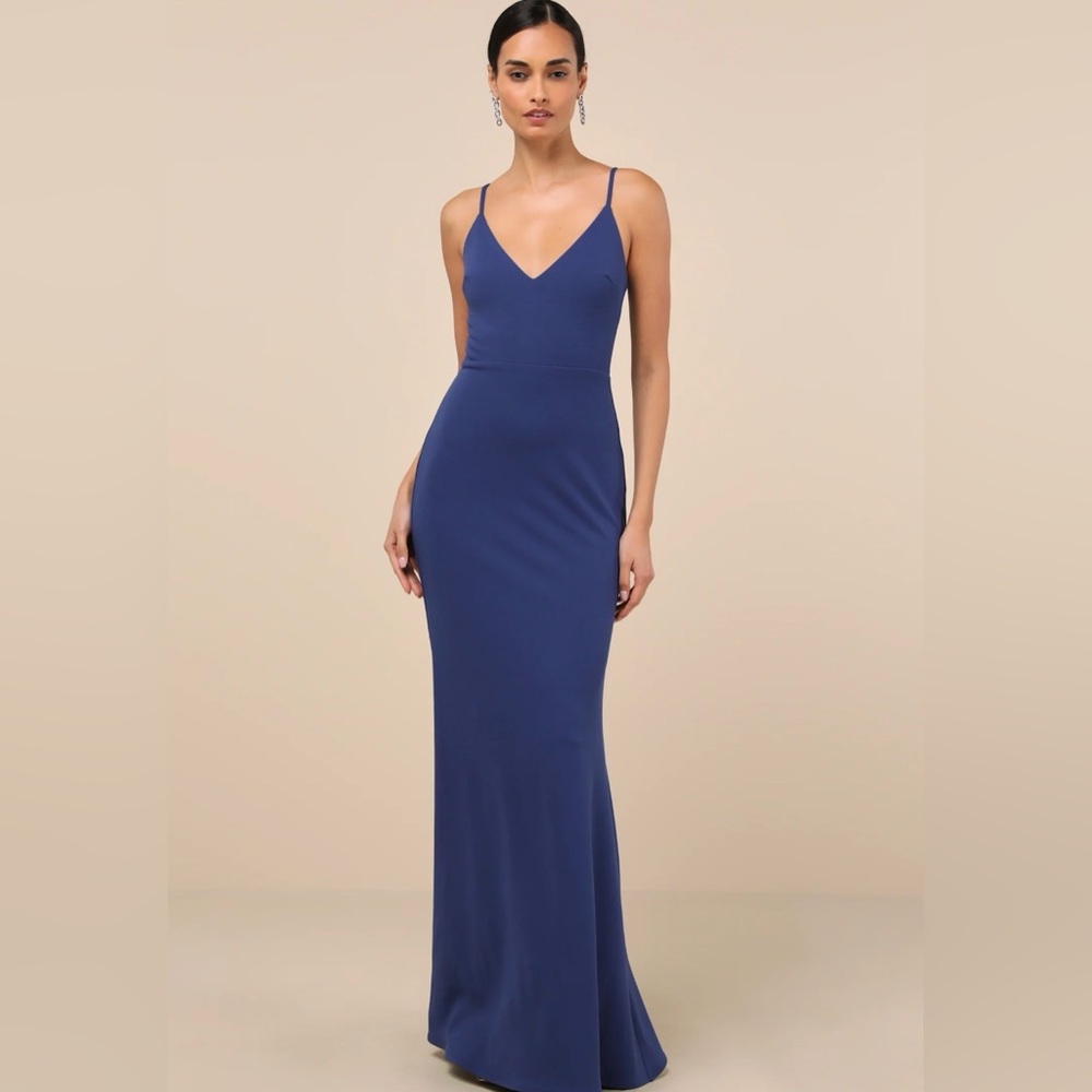 NWT Lulu's Royal Blue Maxi Dress